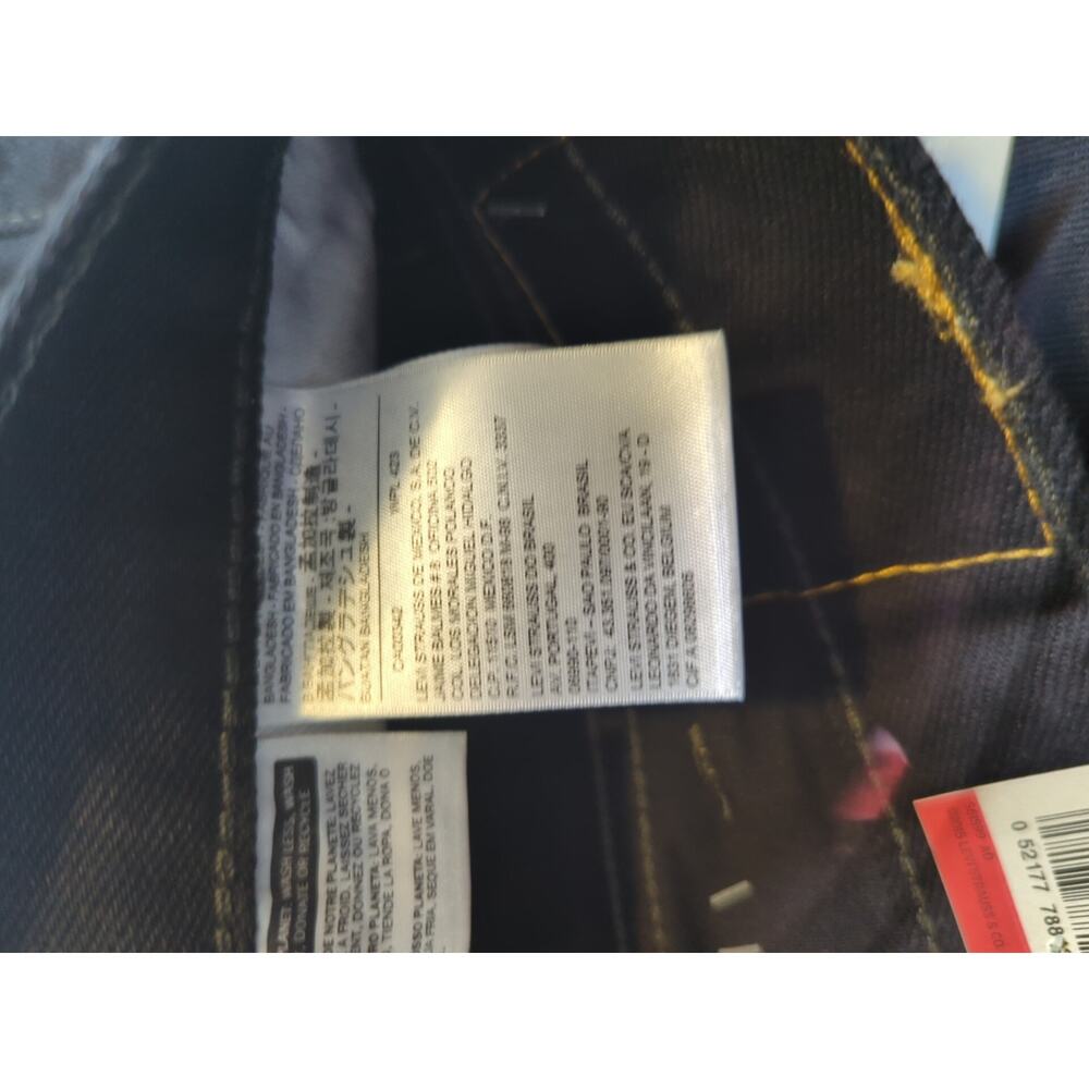 Levi's 505 Men's Regular Fit Straight Leg Jean, 38Wx30L - Black New - Picture 8 of 9